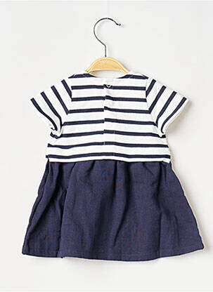 Rochie midi guler rotund alb PETIT BATEAU fată