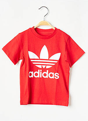 Tricou guler rotund roșu ADIDAS copil