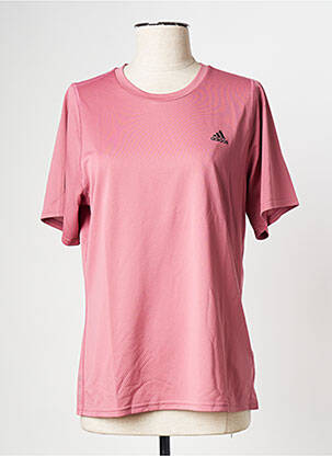 Tricou guler rotund roz ADIDAS femeie