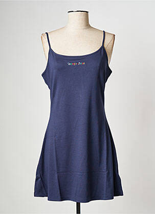 Rochie scurtă guler rotund albastru TOMMY HILFIGER femeie