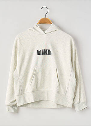 Hanorac cu glugă guler rotund alb NIKE copil