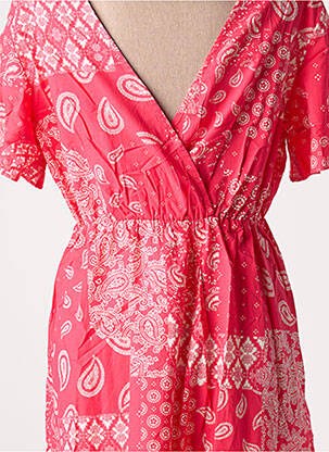 Rochie scurtă guler rotund roz GRACE & MILA femeie