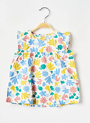 Top guler rotund alb PETIT BATEAU fată