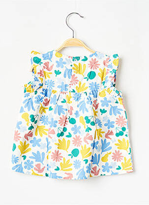 Top guler rotund alb PETIT BATEAU fată