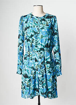 Rochie scurtă guler rotund verde SEE U SOON femeie