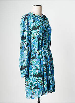 Rochie scurtă guler rotund verde SEE U SOON femeie
