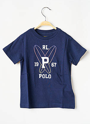 Tricou guler rotund albastru RALPH LAUREN băiat