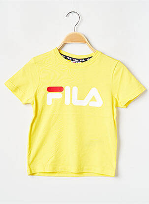 Tricou guler rotund galben FILA copil
