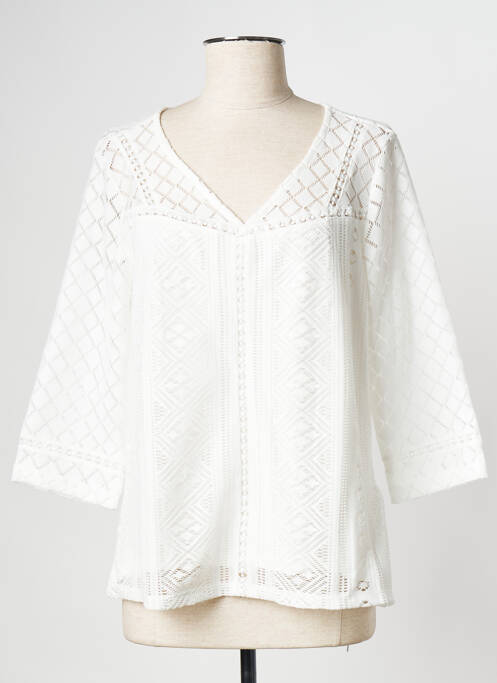 Top alb BREAL femeie