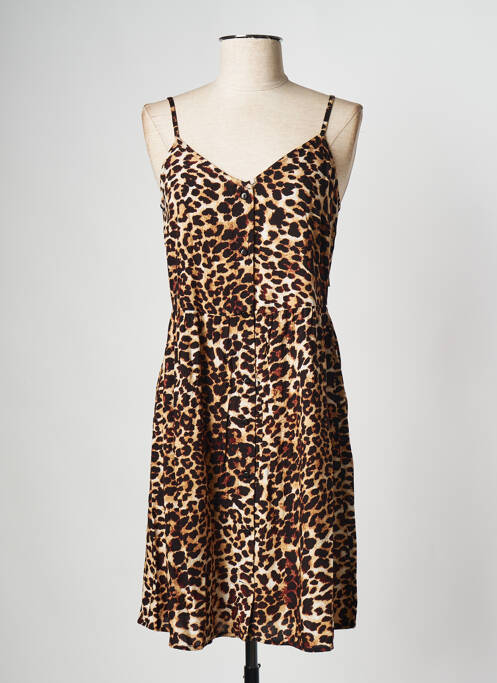 Rochie scurtă maro PIECES femeie