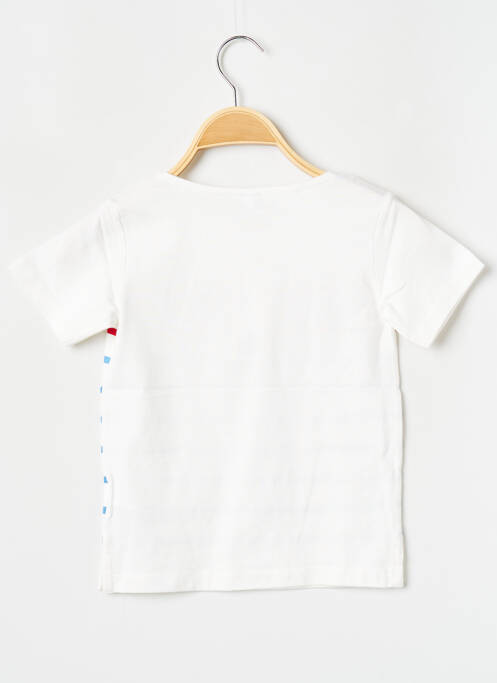 Tricou alb PETIT BATEAU băiat