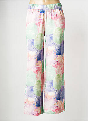 Pantalon drept multicolor F.A.M. femeie