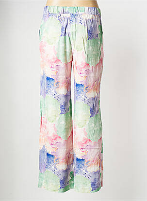 Pantalon drept multicolor F.A.M. femeie
