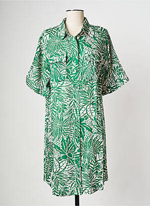 Rochie midi guler rotund verde SUNCOO femeie