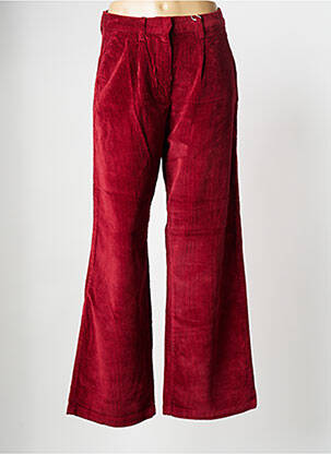 Pantalon larg roșu KNOWLEDGE COTTON APPAREL femeie