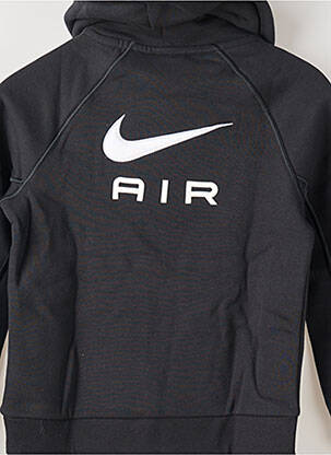 Hanorac cu glugă negru NIKE copil
