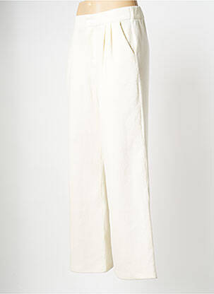 Pantalon larg alb THE KORNER femeie