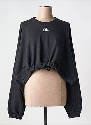 Hanorac guler rotund negru ADIDAS femeie