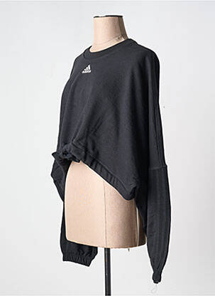 Hanorac guler rotund negru ADIDAS femeie