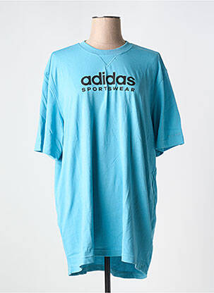 Tricou guler rotund albastru ADIDAS femeie