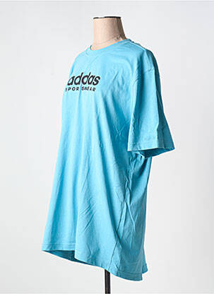 Tricou guler rotund albastru ADIDAS femeie
