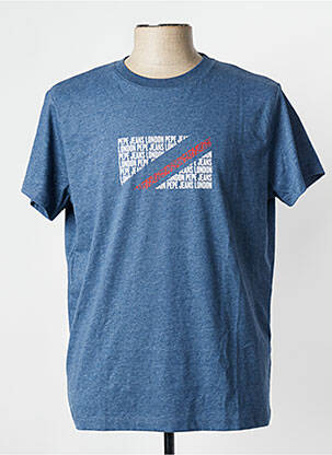 Tricou guler rotund albastru PEPE JEANS bărbat