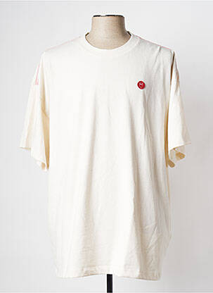 Tricou alb KNOWLEDGE COTTON APPAREL bărbat