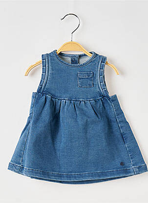 Rochie midi guler rotund albastru PETIT BATEAU fată