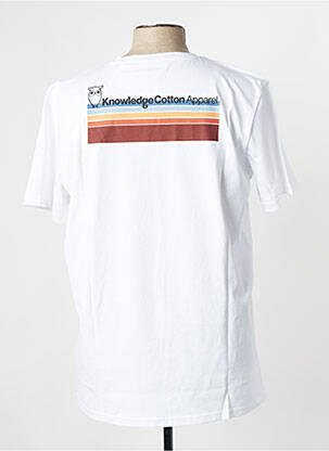 Tricou guler rotund alb KNOWLEDGE COTTON APPAREL bărbat