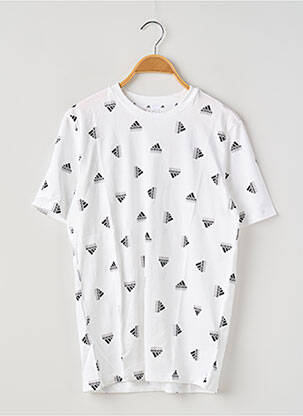 Tricou alb ADIDAS băiat