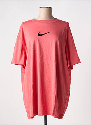 Tricou guler rotund roz NIKE femeie