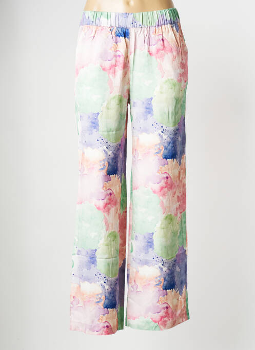 Pantalon drept multicolor F.A.M. femeie