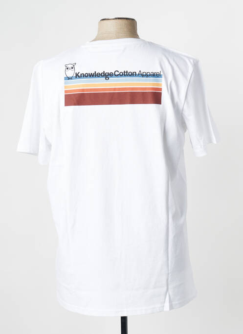 Tricou alb KNOWLEDGE COTTON APPAREL bărbat