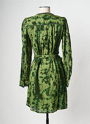 Rochie scurtă guler în v verde ATELIER REVE femeie