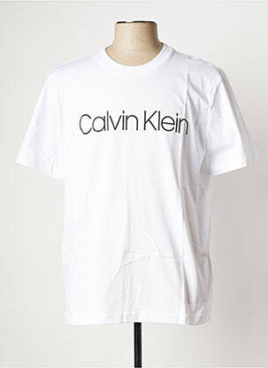 Tricou guler rotund alb CALVIN KLEIN bărbat