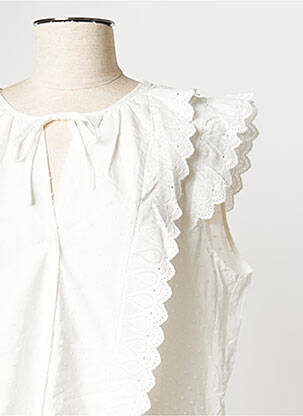 Rochie scurtă guler în v alb ATELIER REVE femeie