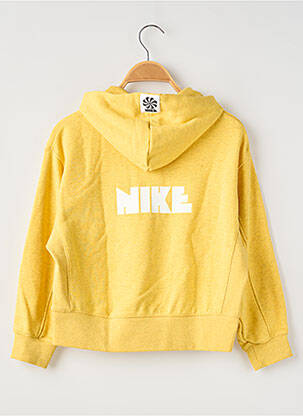 Hanorac cu glugă guler rotund galben NIKE copil