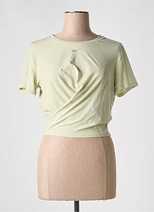 Tricou guler rotund verde NIKE femeie