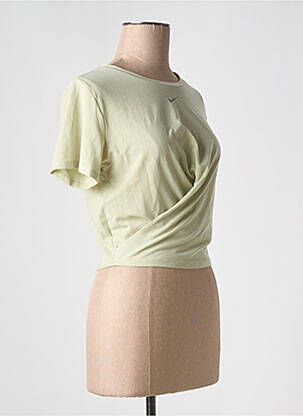 Tricou guler rotund verde NIKE femeie