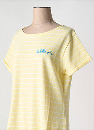Tricou guler rotund galben MAISON LABICHE femeie