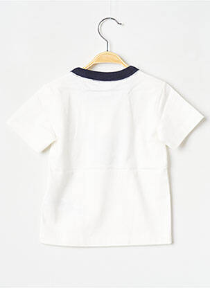 Tricou guler rotund alb PETIT BATEAU băiat