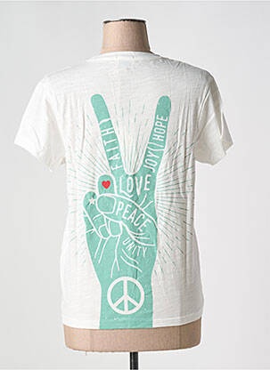Tricou guler rotund alb WILD femeie