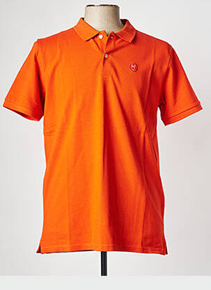 Polo portocalie KNOWLEDGE COTTON APPAREL bărbat