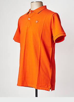 Polo portocalie KNOWLEDGE COTTON APPAREL bărbat