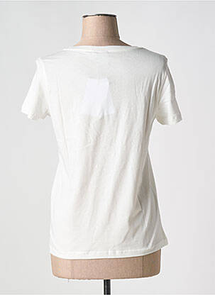 Tricou guler rotund alb ICHI femeie