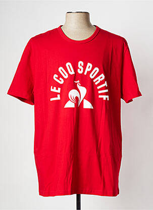 Tricou guler rotund roșu LE COQ SPORTIF bărbat