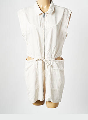 Salopetă scurtă alb MORGAN femeie