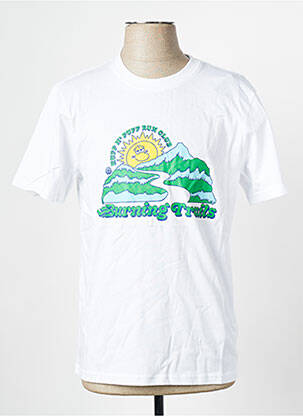 Tricou guler rotund alb ELEMENT bărbat