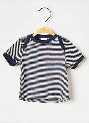 Tricou guler rotund negru PETIT BATEAU băiat