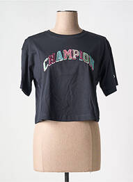 Tricou guler rotund negru CHAMPION femme